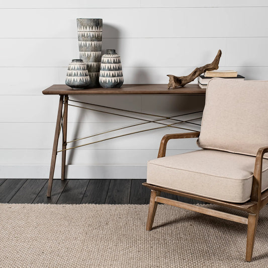 Delaney Patterned Vase by Mercana in natural. Made from unique in a eclectic & global style.