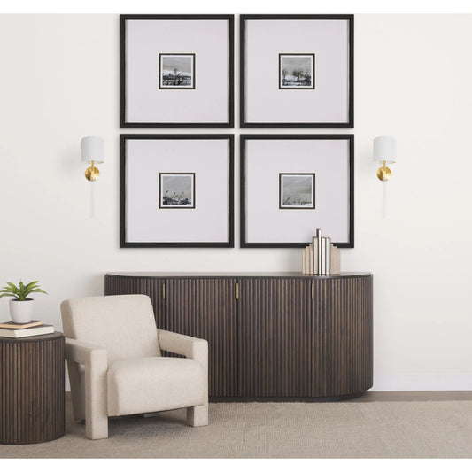 Santander Wall Sconce by Mercana in gold. Made from unique in a transitional style.