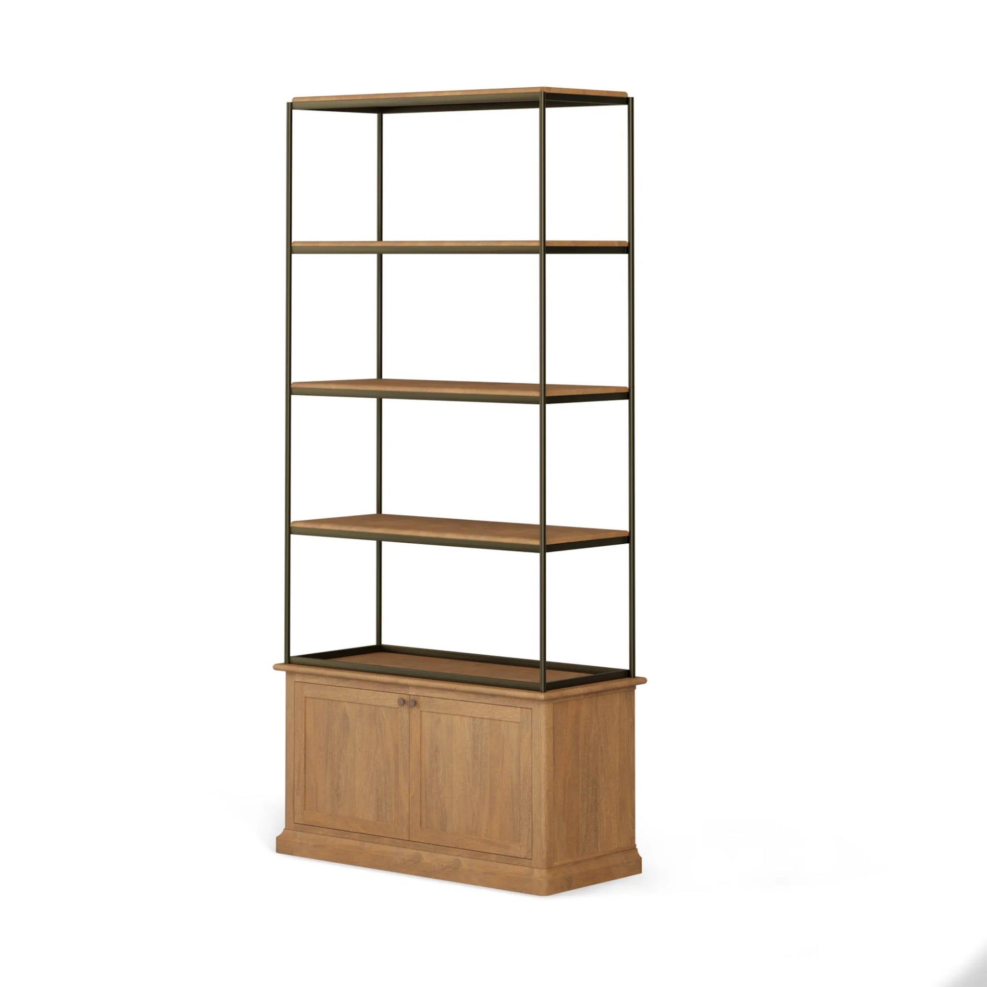 Baron Shelving Unit by Mercana. Made from iron, solid wood in a transitional style.