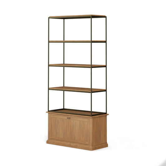 Braxton Shelving Unit by Mercana. Made from iron, solid wood in a unique style.