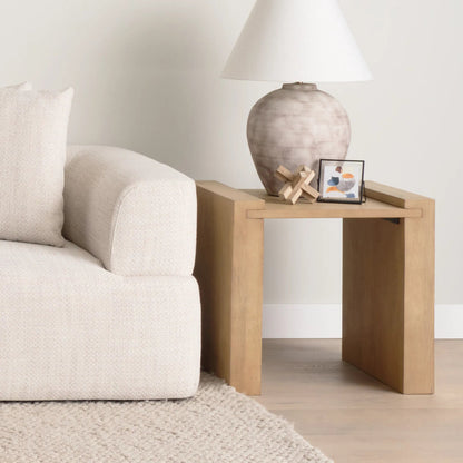 Athelia Accent Table by Mercana. Made from solid wood in a traditional style.