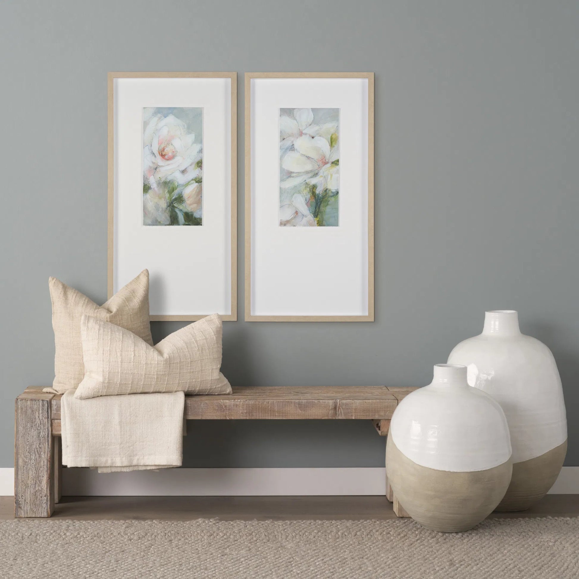 McArthur Bench by Mercana in whitewash. Made from solid wood in a cottage & farmhouse style.