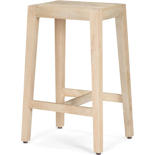 Colony Wood Seat Counter Stool by Mercana. Made from solid wood in a unique style.