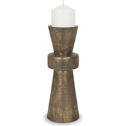 Odilia Geometric Pillar Candle Holder by Mercana. Made from metal in a unique style.