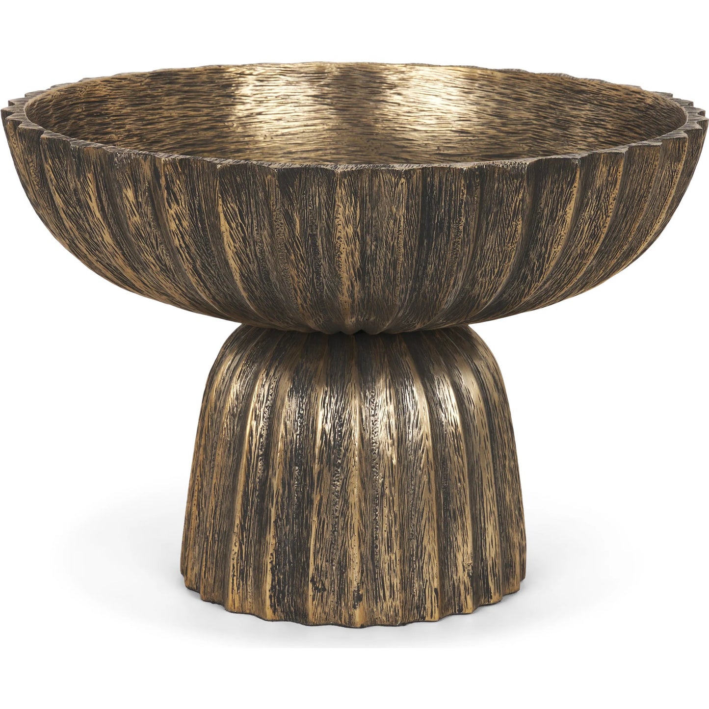 001 SI-2453185 | Primary Silo | Ciaran Fluted Decorative Bowl by Mercana. Made from metal in a unique style.