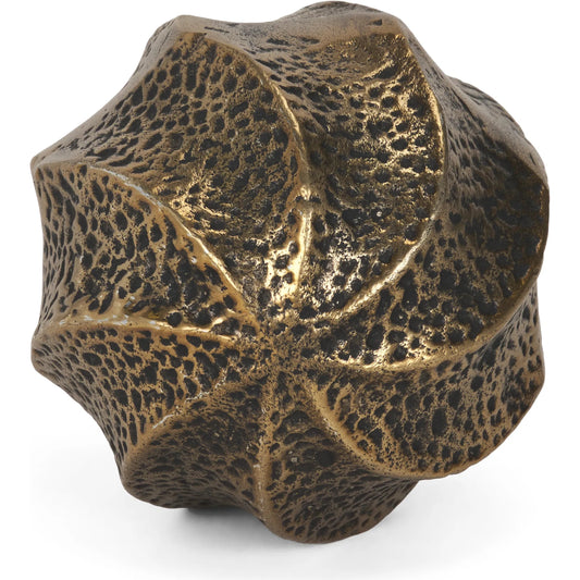 Imani Sculptural Textured Decorative Orb Object by Mercana. Made from metal in a unique style.