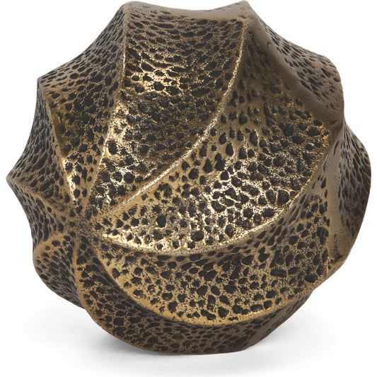 Imani Sculptural Textured Decorative Orb Object by Mercana. Made from metal in a unique style.