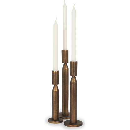 Declan Taper Candle Holders by Mercana. Made from metal in a rustic style.