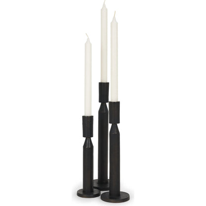 Declan Taper Candle Holders by Mercana. Made from metal in a rustic style.
