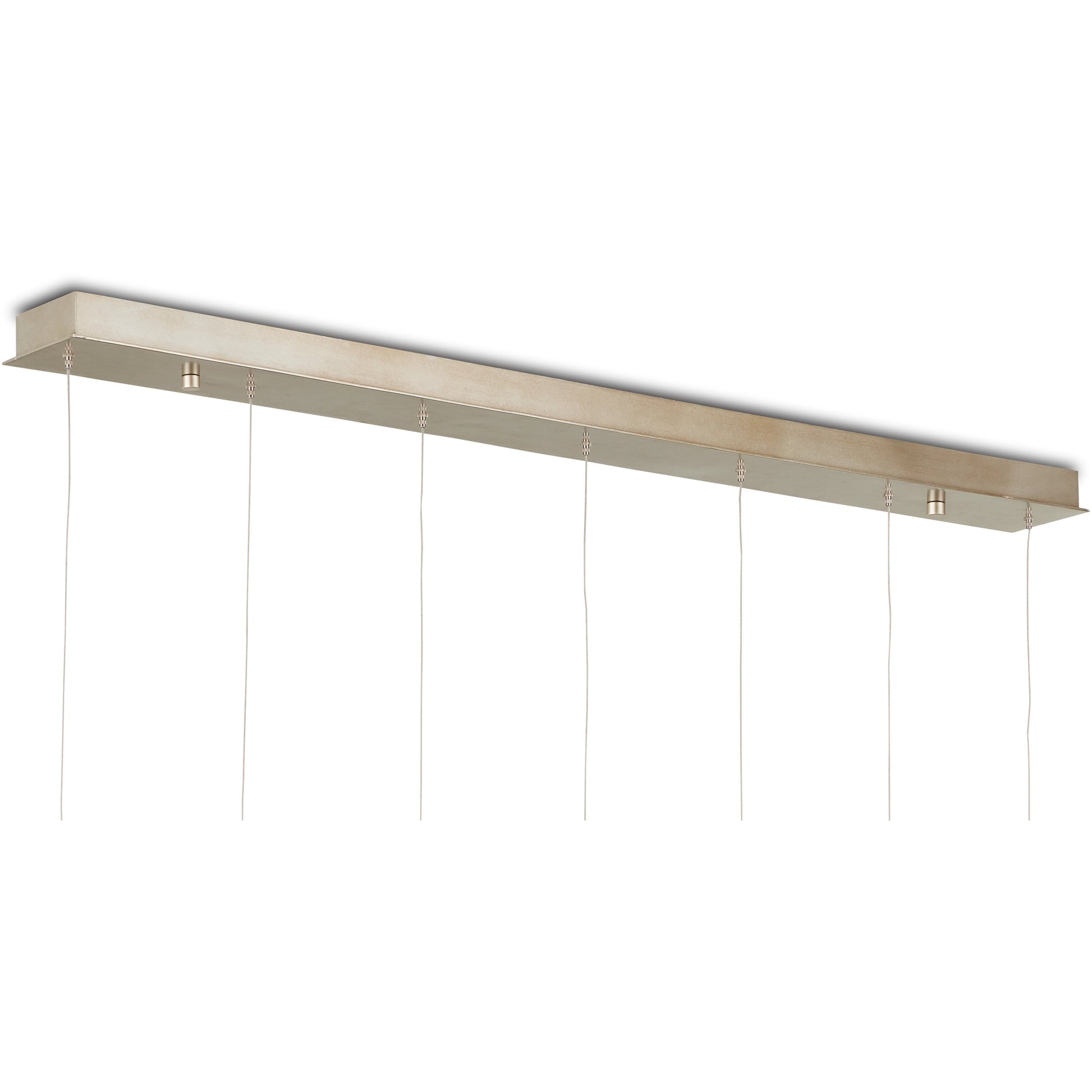 Finhorn Rectangular 7-LIGHT Multi-Drop Pendant by Currey and Company in pearl, silver. Made from pearl, mother of pearl in a modern style.