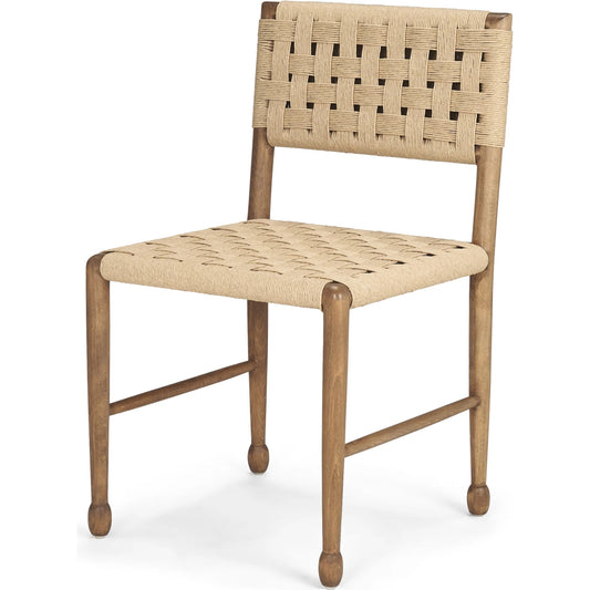 Brinley Woven Rope Dining Chair (Set of 2) by Mercana in brown. Made from solid wood in a transitional style.
