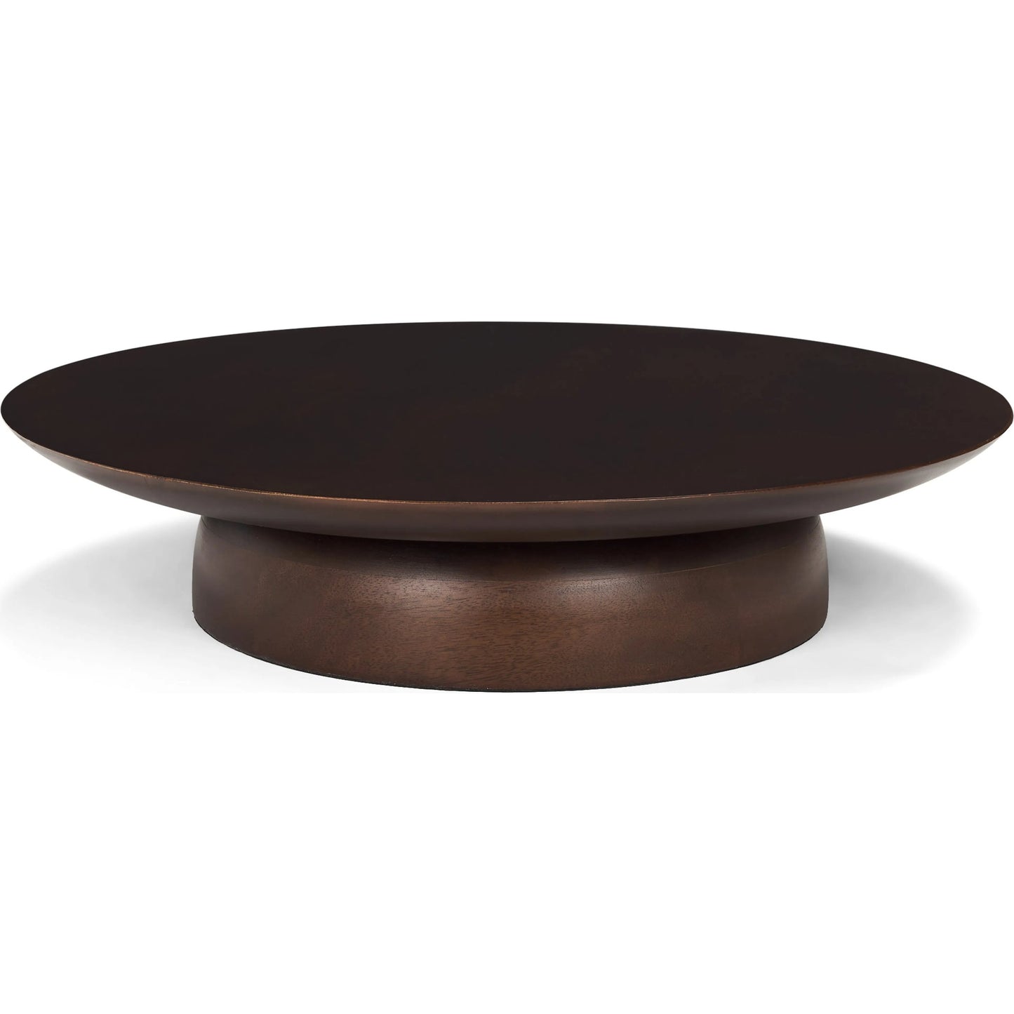 002 SI-2453289 | Primary Silo | Sadira Mid-Dark Brown Round Riser by Mercana in medium brown. Made from solid wood in a unique style.