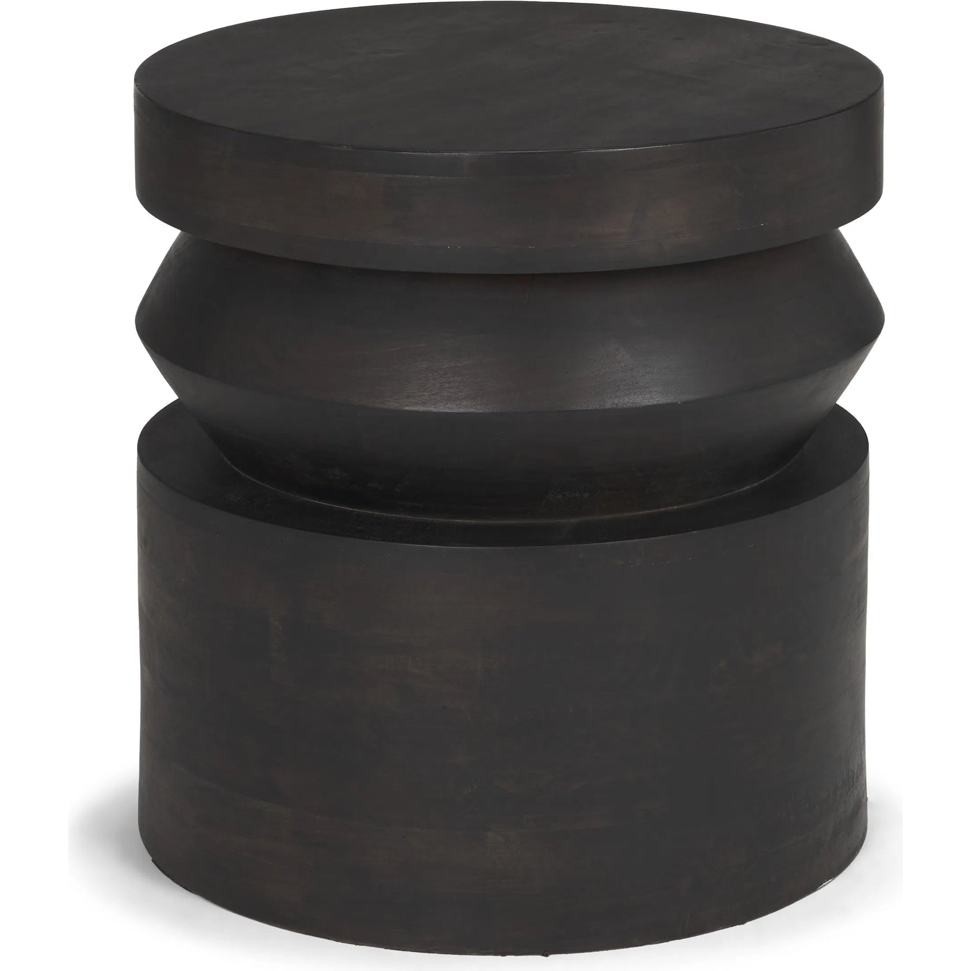 Rashana Accent Table by Mercana in dark brown. Made from solid wood in a traditional style.