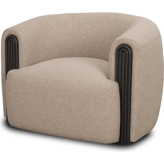 Kornelia Accent Chair by Mercana in beige. Made from unique in a unique style.
