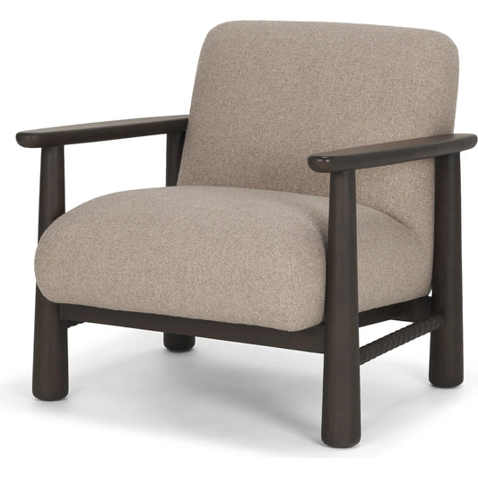 Willmar Accent Chair by Mercana in mushroom gray, espresso. Made from unique in a unique style.