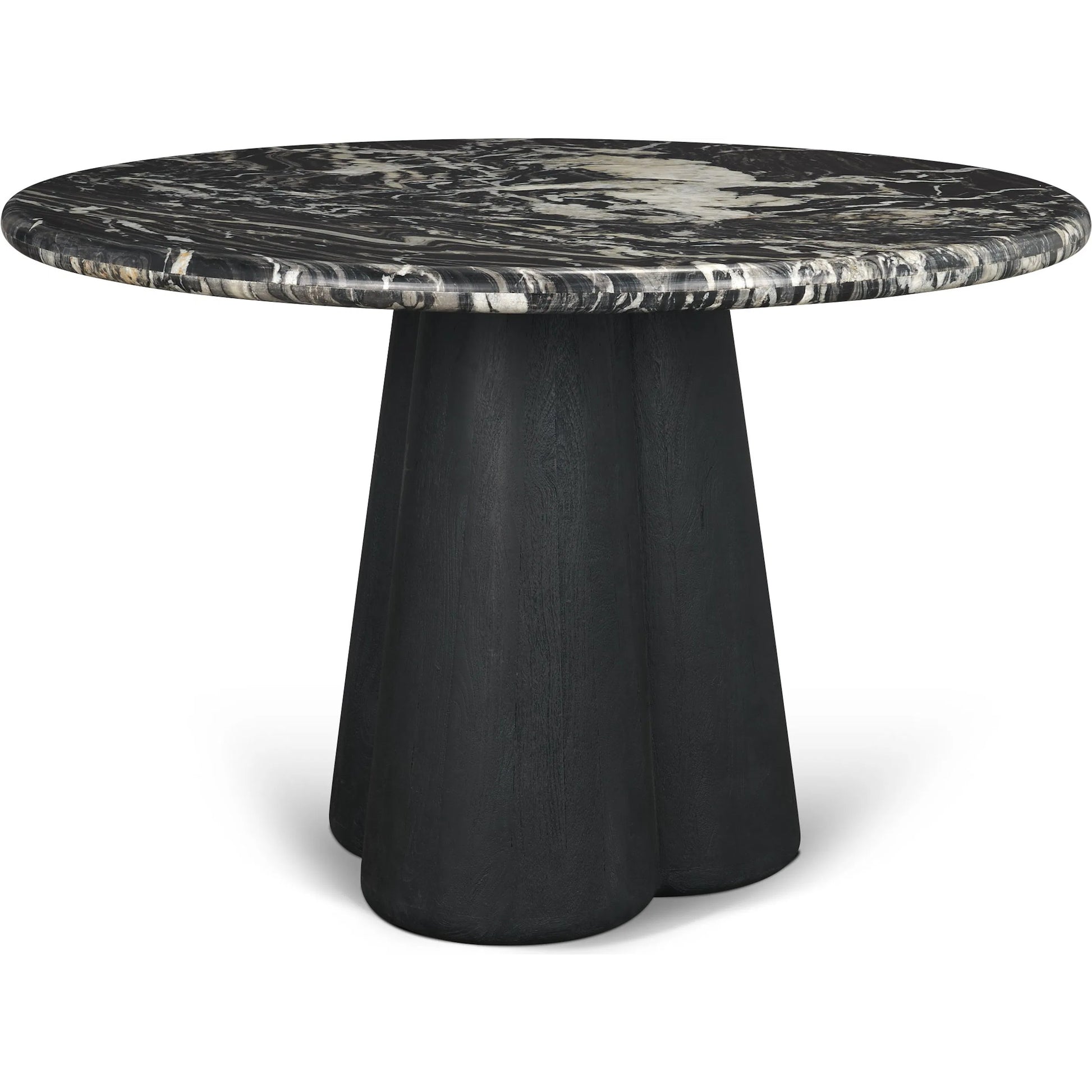 Marilyn Dining Table by Mercana in black. Made from solid wood in a modern style.