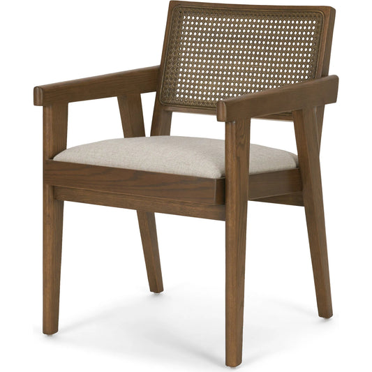Reid Cane Back Dining Armchair by Mercana. Made from solid wood in a unique style.