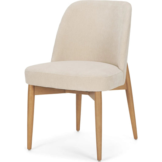 Abbie Curve Fabric Dining Chair (Set of 2) by Mercana. Made from solid wood in a unique style.