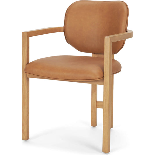 Carlisle Leather Dining Armchair by Mercana. Made from solid wood in a unique style.
