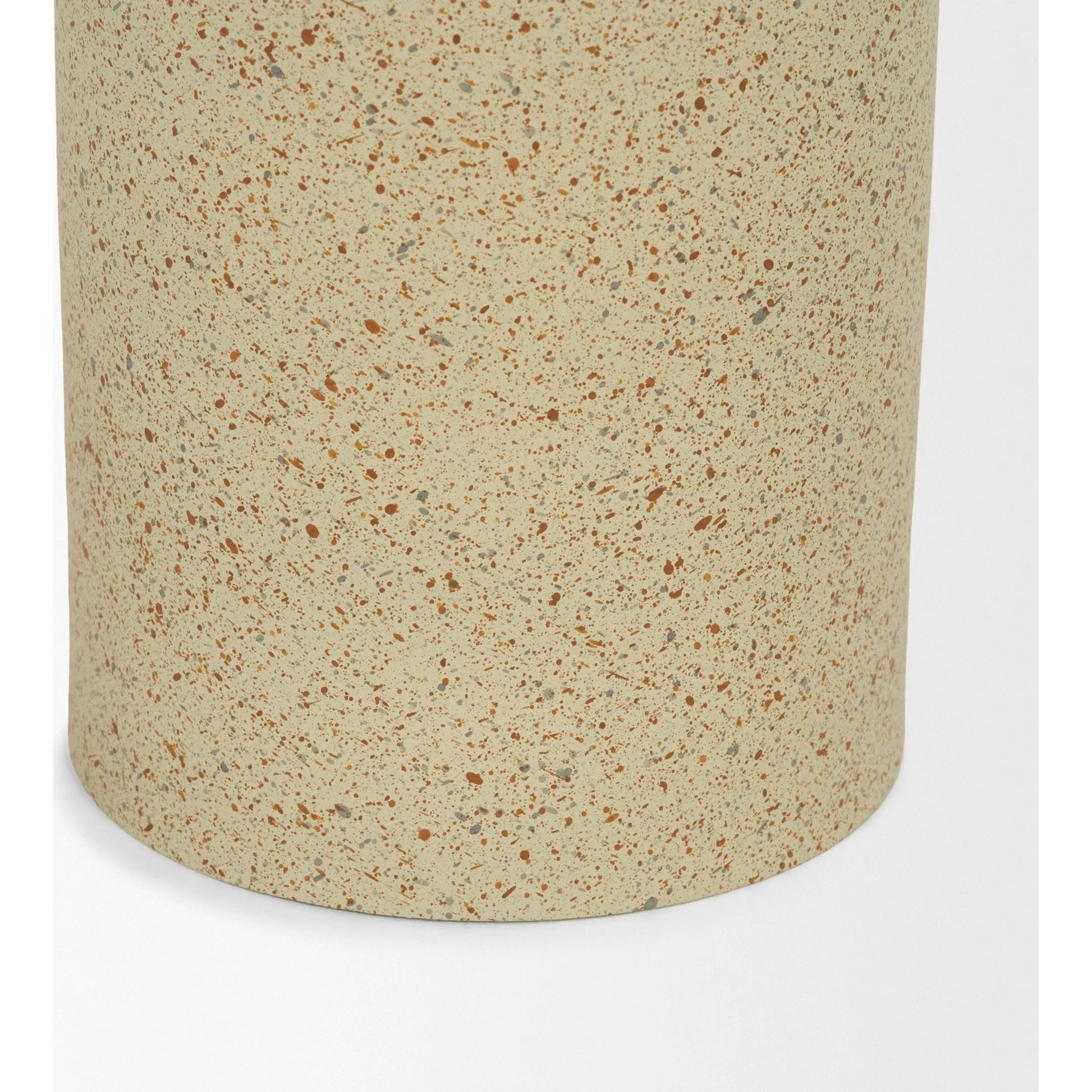 Akira Textured Pillar Candle Holder by Mercana in beige. Made from metal in a transitional style.