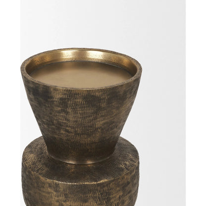 Odilia Geometric Pillar Candle Holder by Mercana. Made from metal in a unique style.