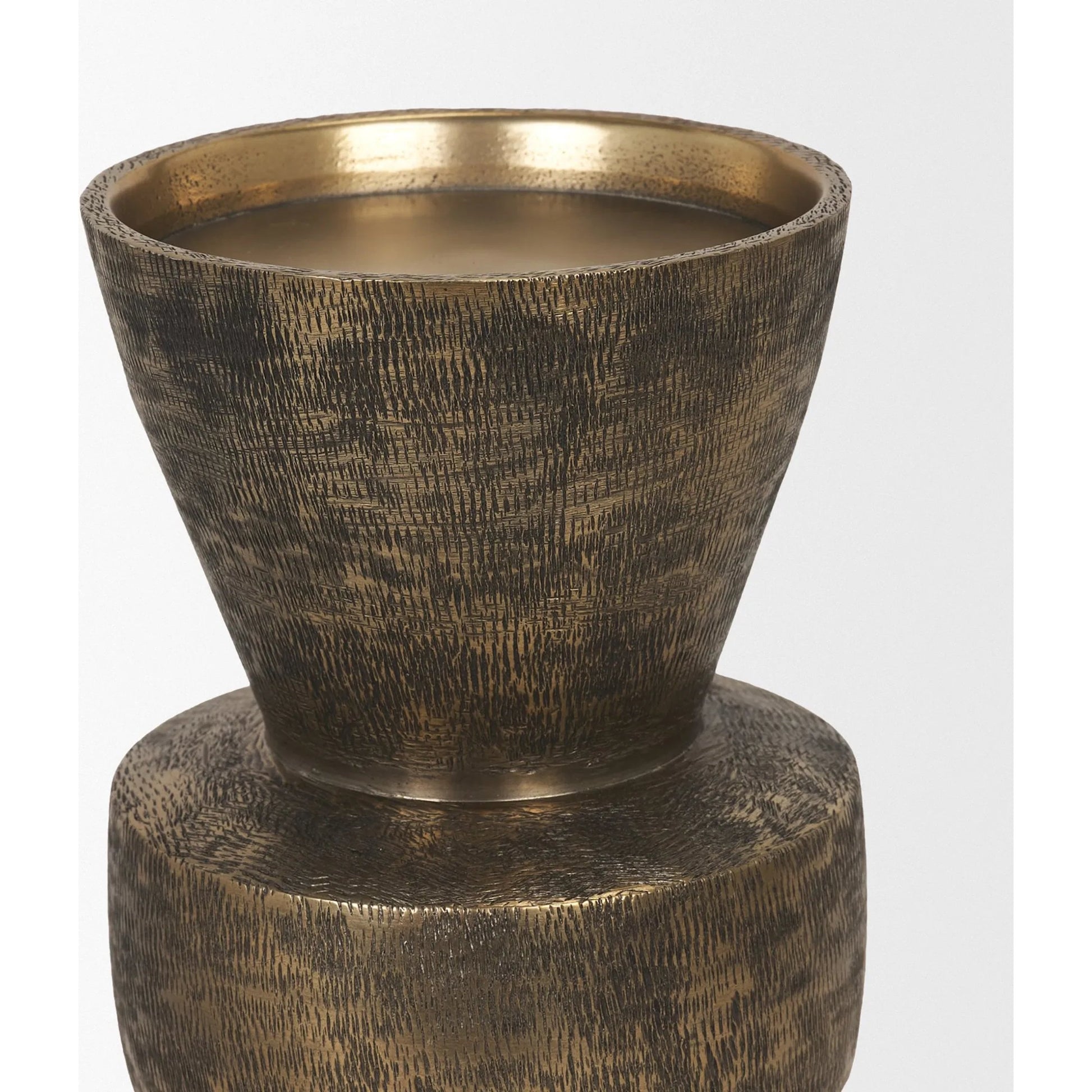 Odilia Geometric Pillar Candle Holder by Mercana. Made from metal in a unique style.