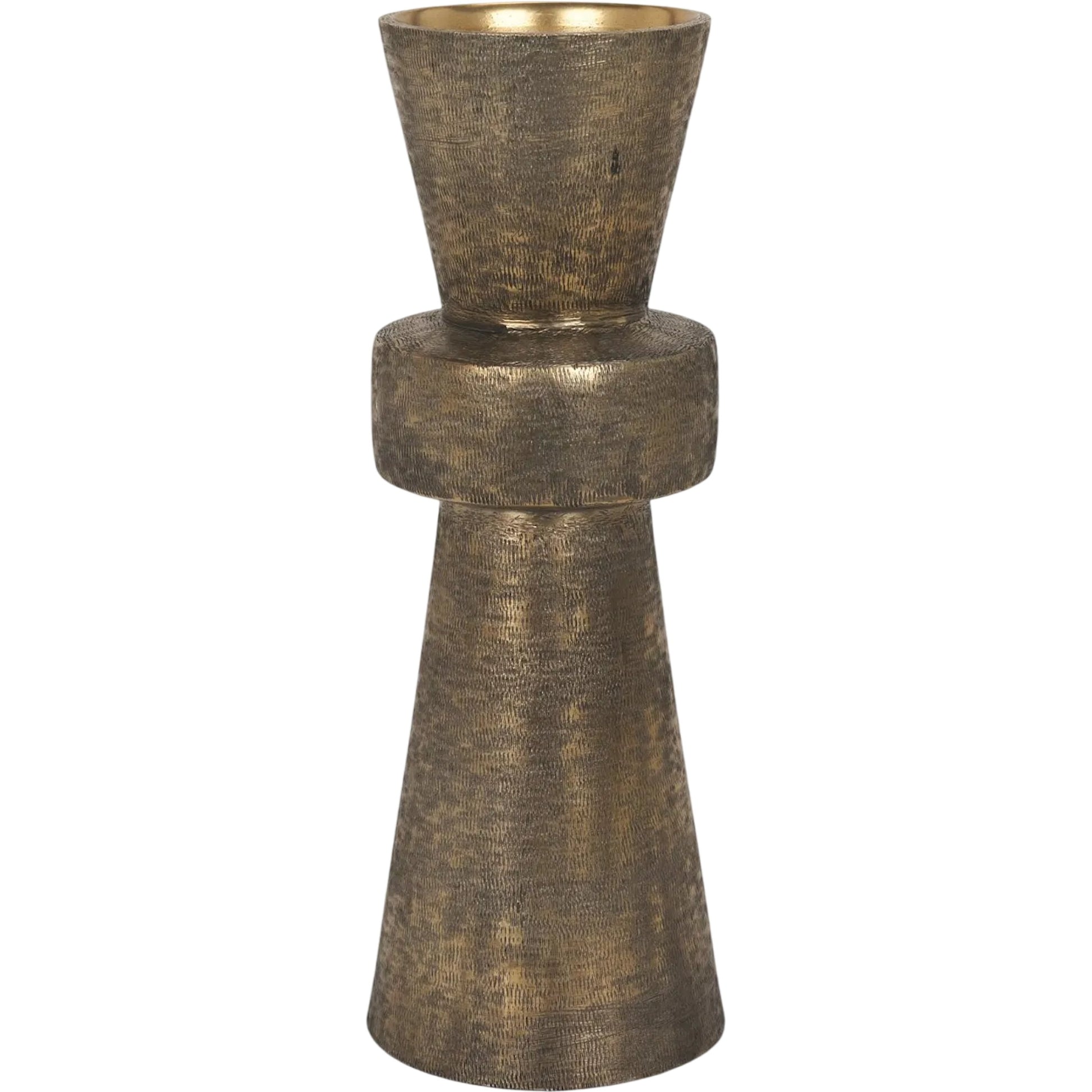 Odilia Geometric Pillar Candle Holder by Mercana. Made from metal in a unique style.