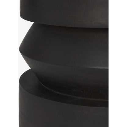 Rashana Accent Table by Mercana in dark brown. Made from solid wood in a traditional style.