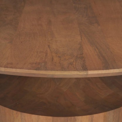 Arno Coffee Table by Mercana in brown. Made from solid wood in a transitional style.