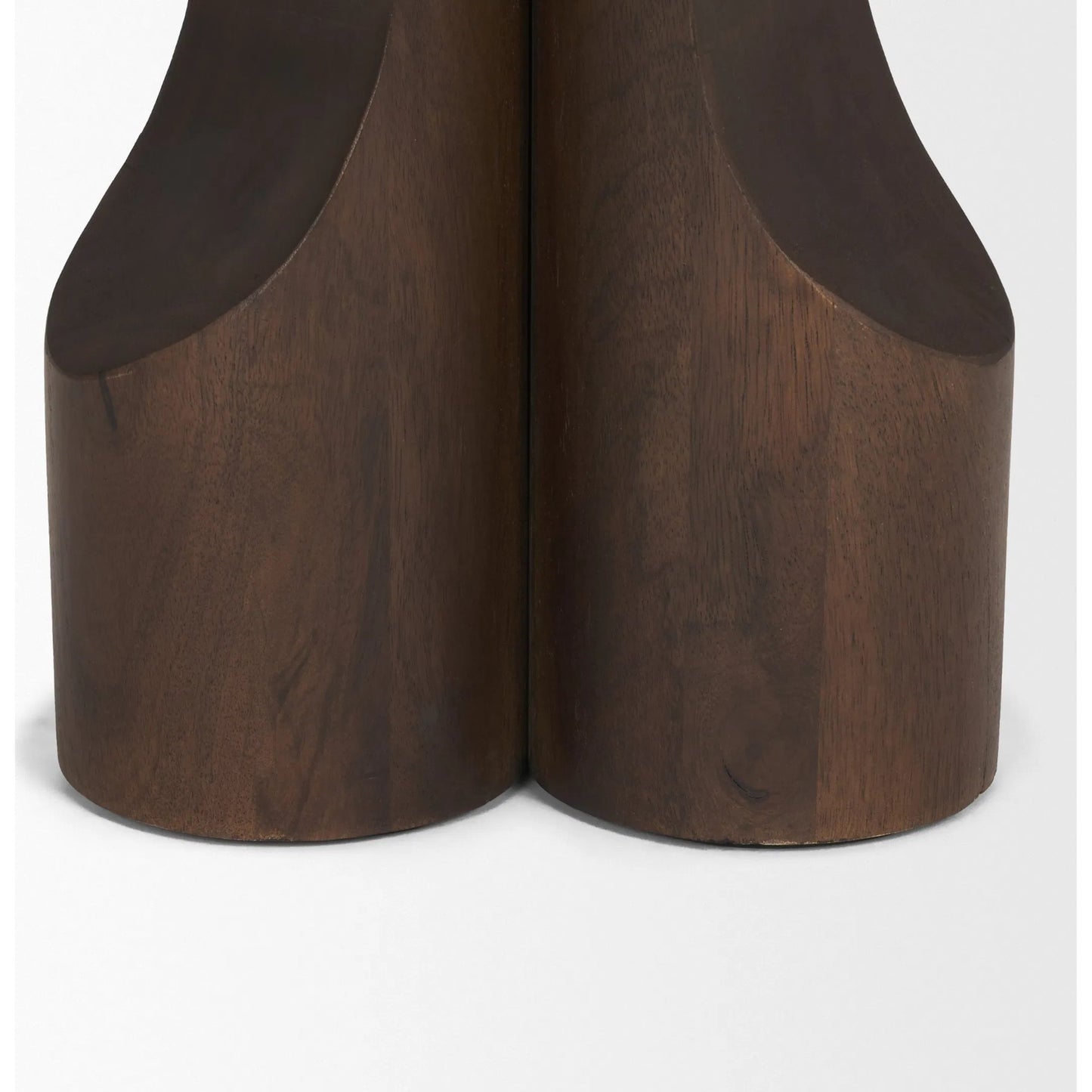 006 SI-2453182 | Closeup | Cayson Accent Table by Mercana in dark brown. Made from solid wood in a traditional style.