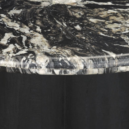 Marilyn Dining Table by Mercana in black. Made from solid wood in a modern style.