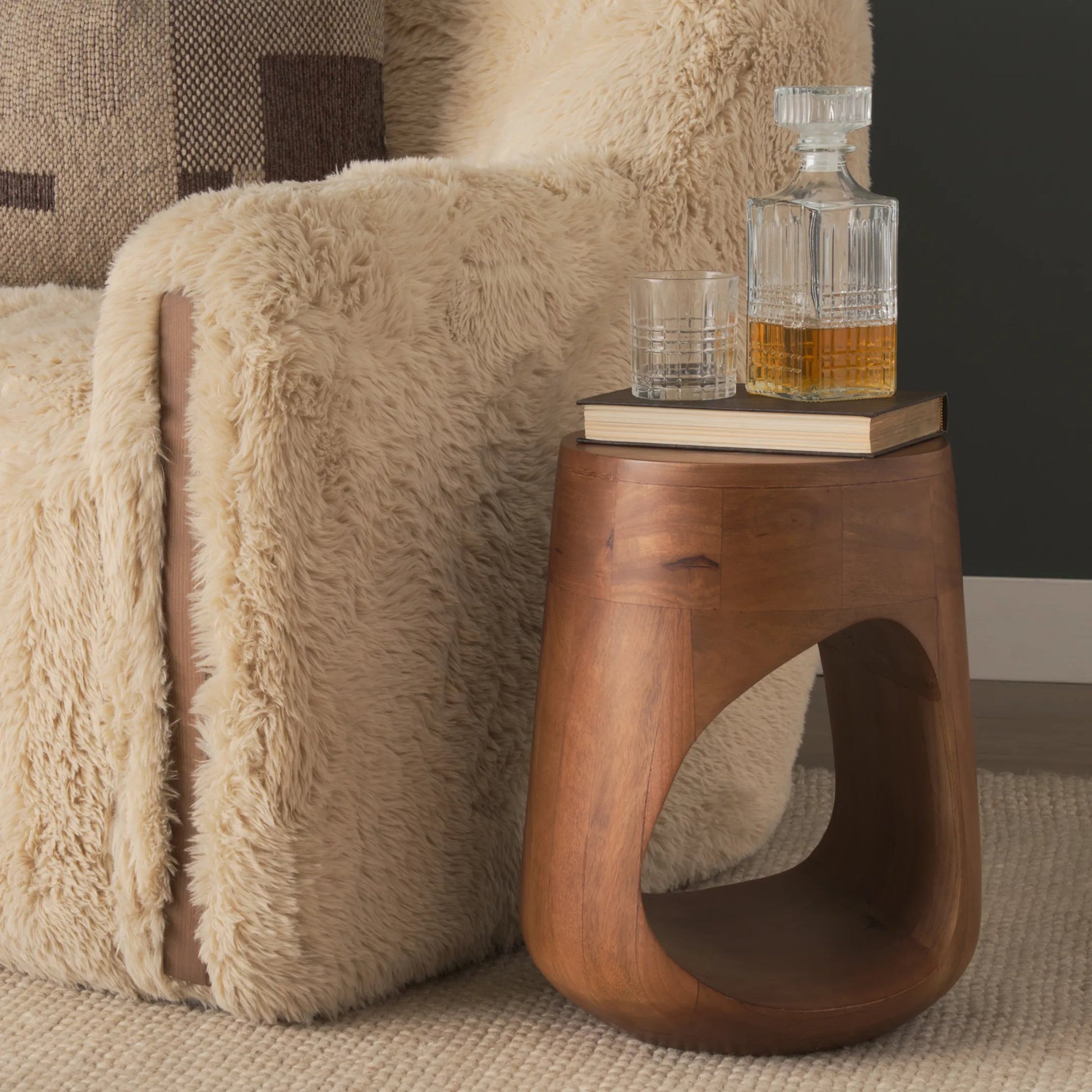 Cove Side Table by Mercana. Made from solid wood in a transitional style.