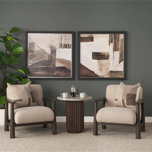 Willmar Accent Chair by Mercana in mushroom gray, espresso. Made from unique in a unique style.