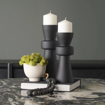 Odilia Geometric Pillar Candle Holder by Mercana. Made from metal in a unique style.