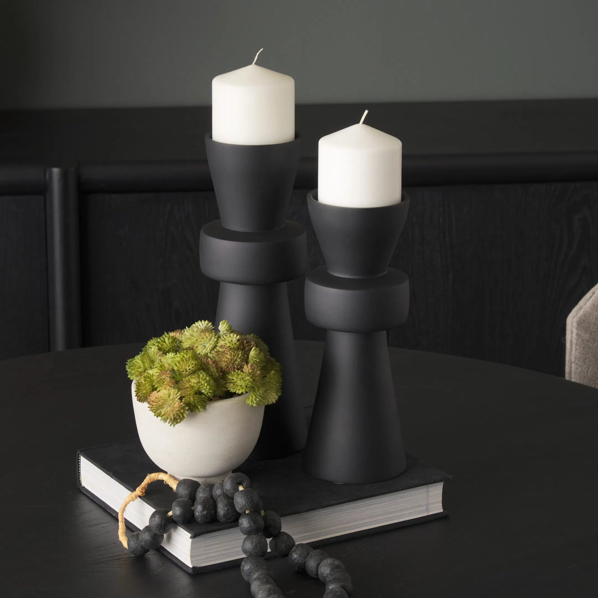 Odilia Geometric Pillar Candle Holder by Mercana. Made from metal in a unique style.