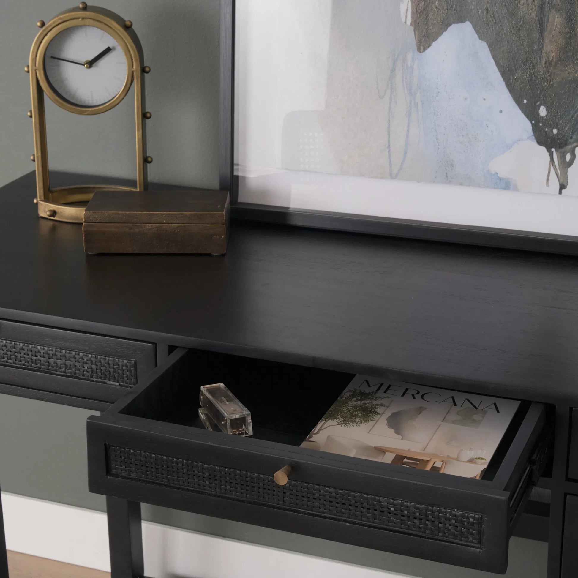 Grier Office Desk by Mercana. Made from solid wood in a unique style.