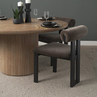 Tribeca Fabric Dining Chair (Set of 2) by Mercana. Made from solid wood in a transitional style.