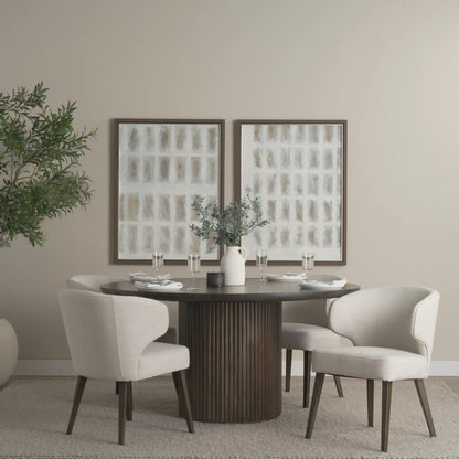 Terra Round Dining Table by Mercana. Made from solid wood in a traditional style.
