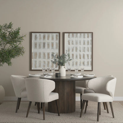 Terra Round Dining Table by Mercana. Made from solid wood in a traditional style.