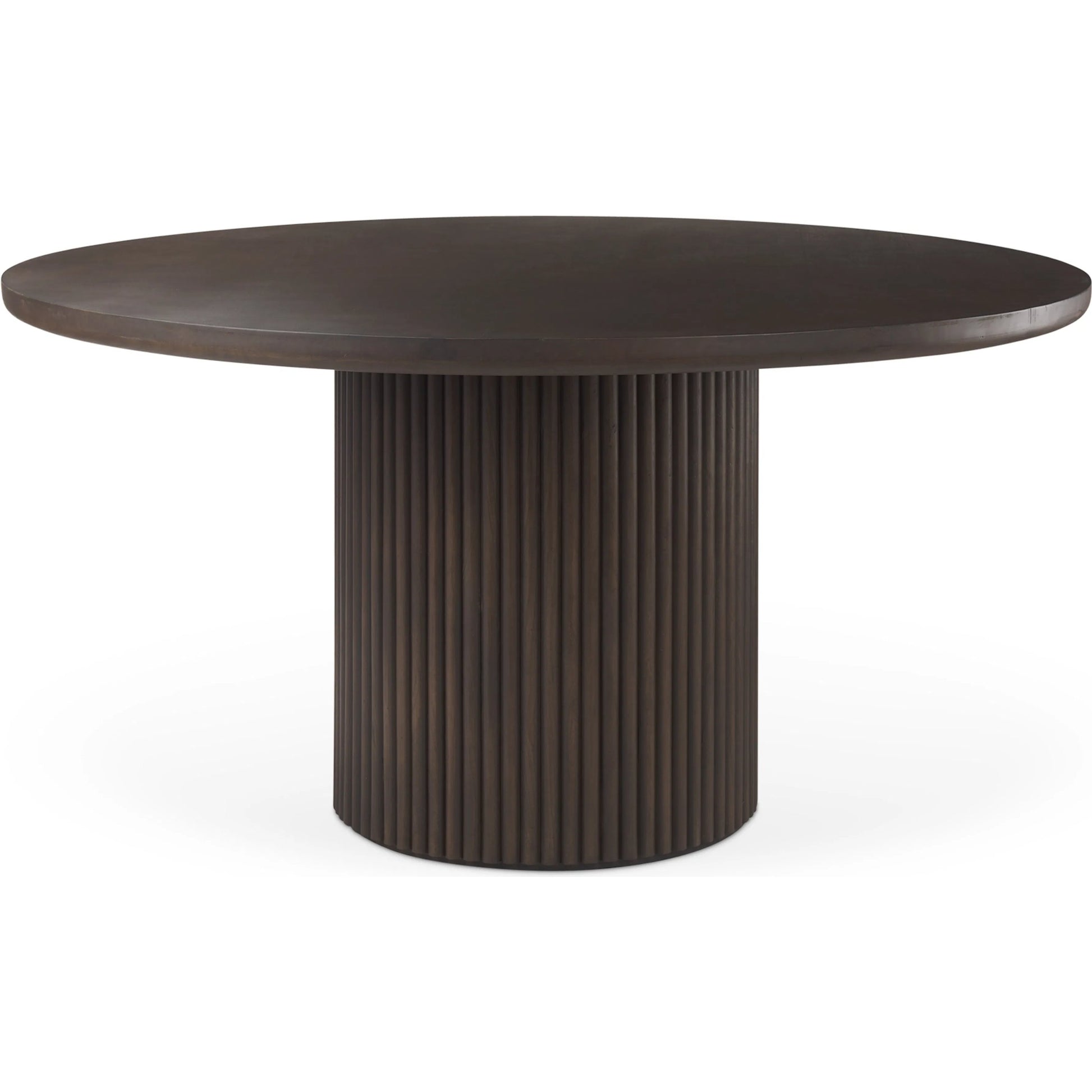 Terra Round Dining Table by Mercana. Made from solid wood in a traditional style.