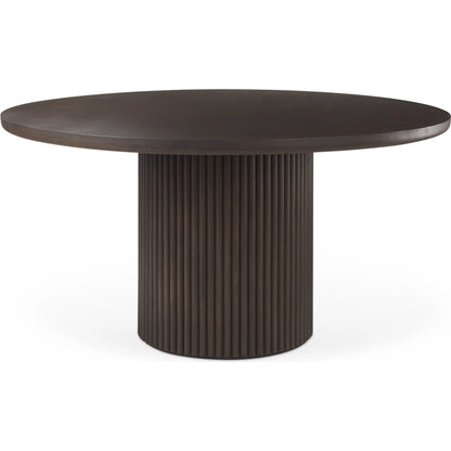 Terra Round Dining Table by Mercana. Made from solid wood in a traditional style.
