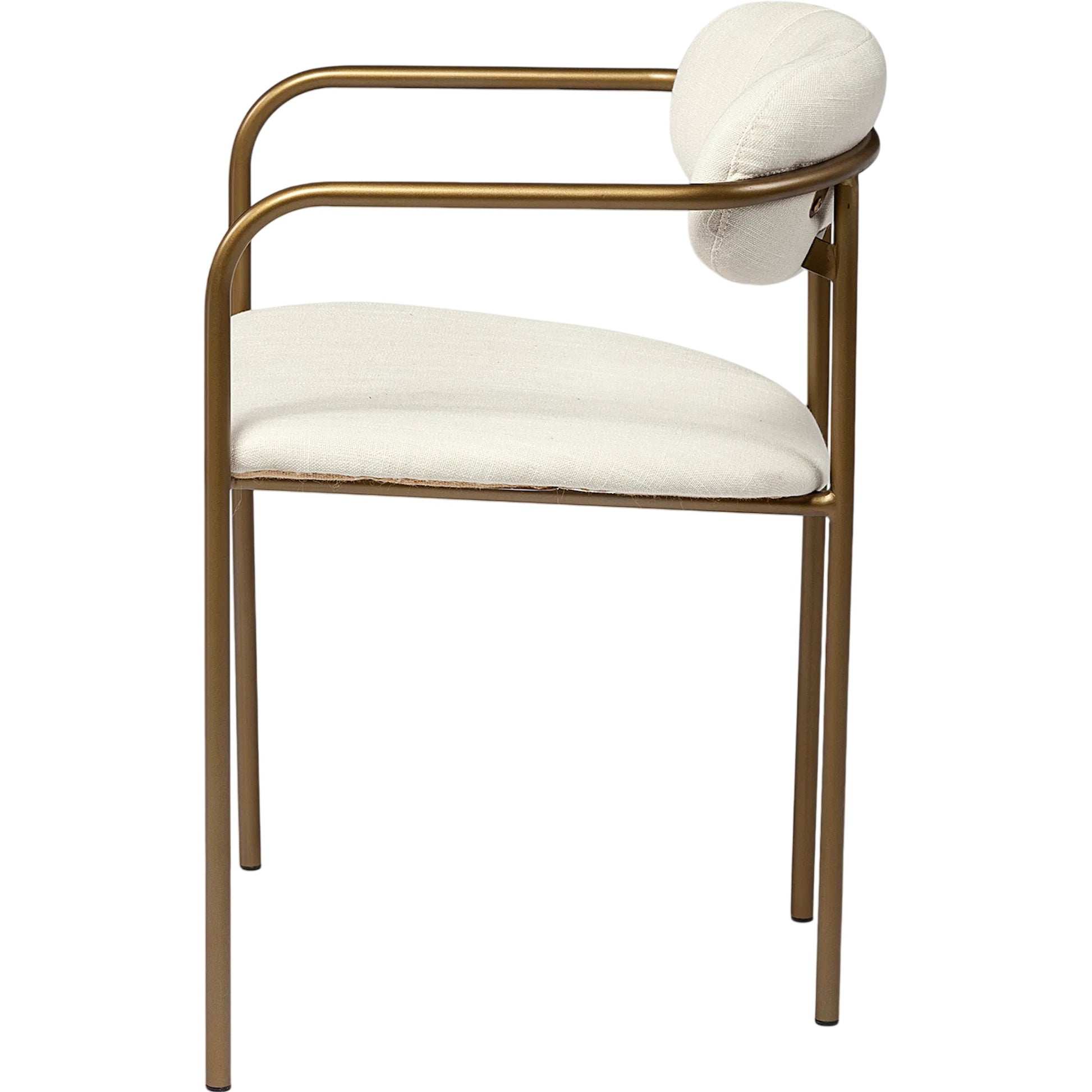 Parker Fabric Dining Armchair (Set of 2) by Mercana in cream. Made from metal in a unique style.