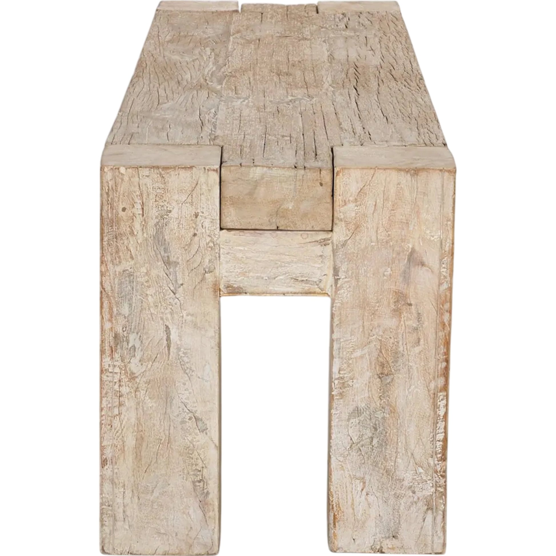 McArthur Bench by Mercana in whitewash. Made from solid wood in a cottage & farmhouse style.