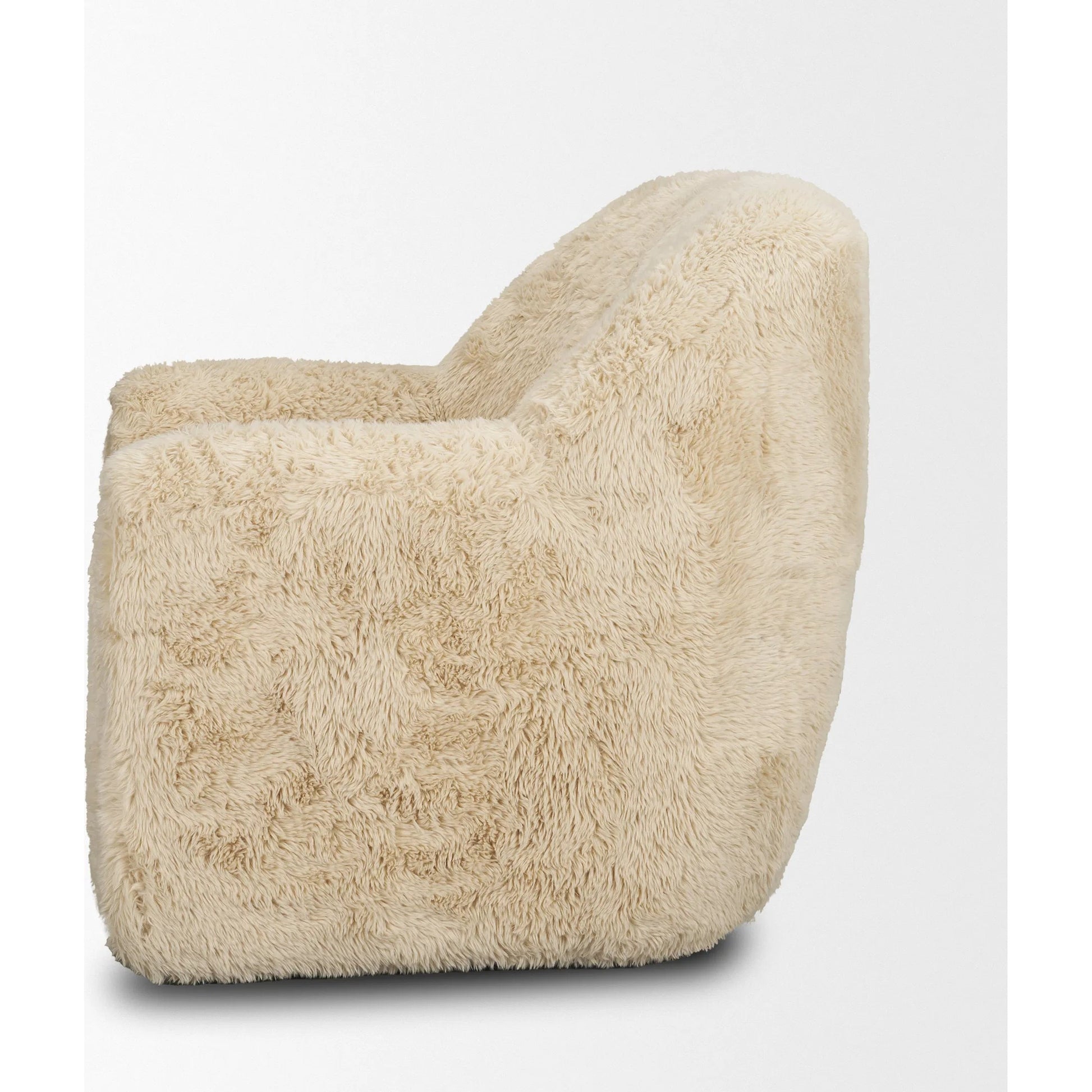 Huntley Accent Chair by Mercana in cream. Made from polyester in a unique style.