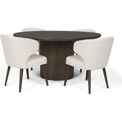 Terra Round Dining Table by Mercana. Made from solid wood in a traditional style.