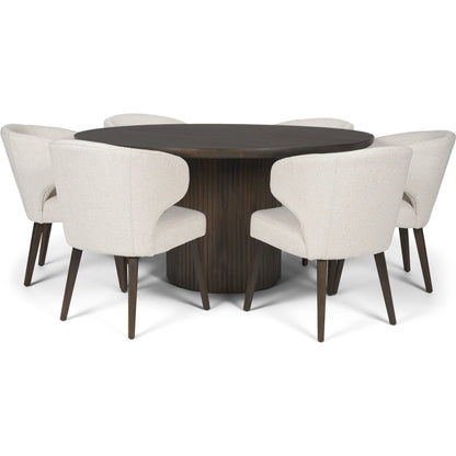 Terra Round Dining Table by Mercana. Made from solid wood in a traditional style.