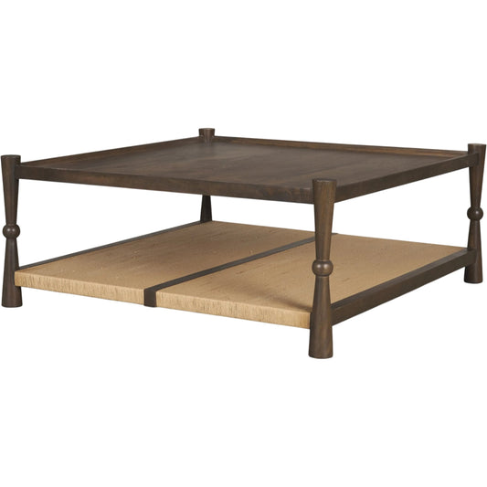 Bondi Coffee Table by Mercana in dark brown. Made from solid wood in a unique style.