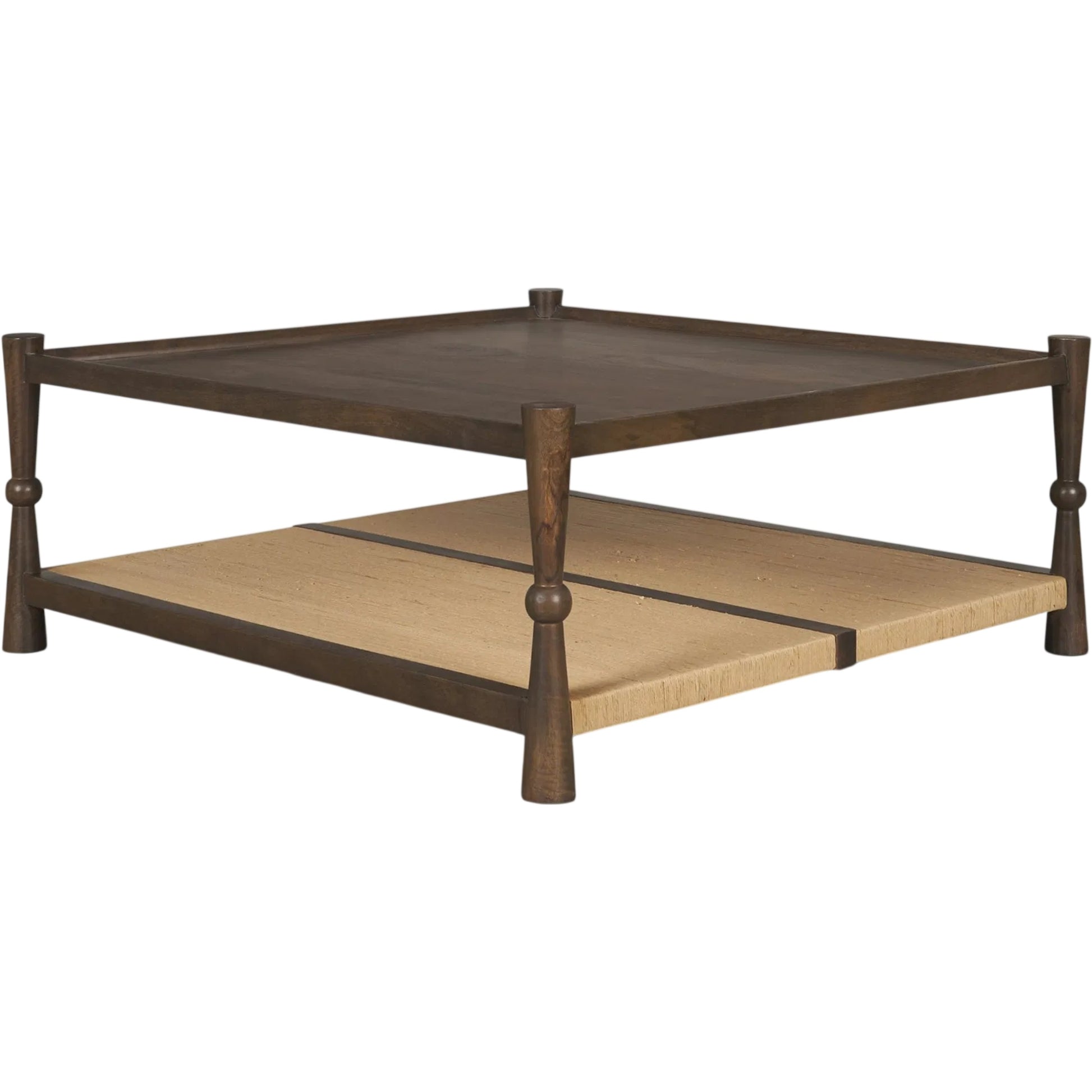 Bondi Coffee Table by Mercana in dark brown. Made from solid wood in a unique style.