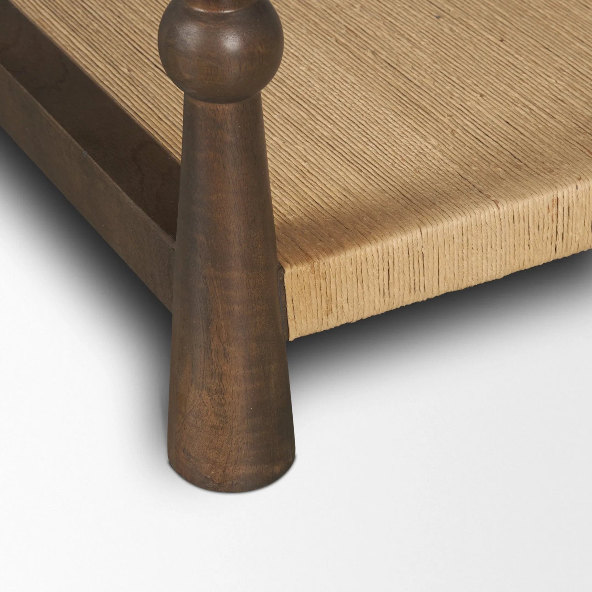 Bondi Coffee Table by Mercana in dark brown. Made from solid wood in a unique style.