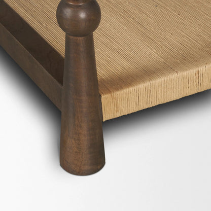Bondi Coffee Table by Mercana in dark brown. Made from solid wood in a unique style.